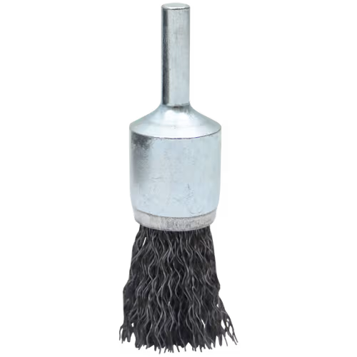 WIRE BRUSH PORT 19MM MOUNTED HAWK - 6MM SHANK - FLAT TRIM 0.30MM WIRE