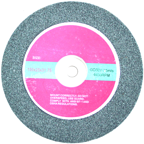 GRINDING WHEEL GC 200X25MM GREEN 60G - 31.75MM BORE - SILICON CARBIBE(FINE)