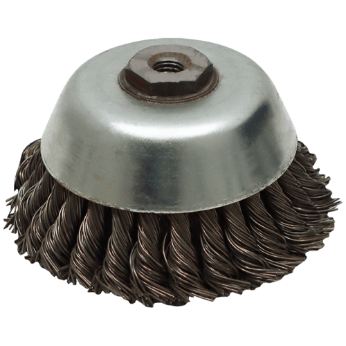 WIRE CUP BRUSH KNOT 100 X 14 X 2.0 WERN - 0.80MM WIRE- THREAD M14