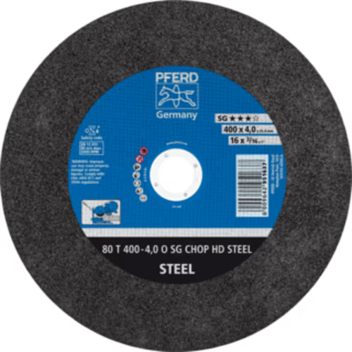 CUT OFF STEEL 400X4.0X25 SG PFERD - SG = HIGH PERFORMANCE