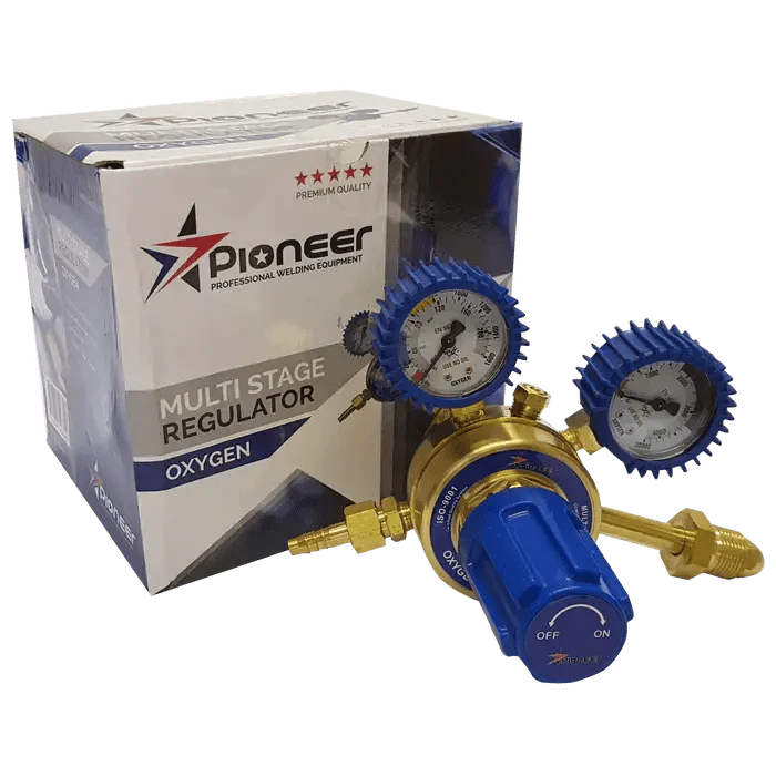 Oxygen multi-stage gas regulator
