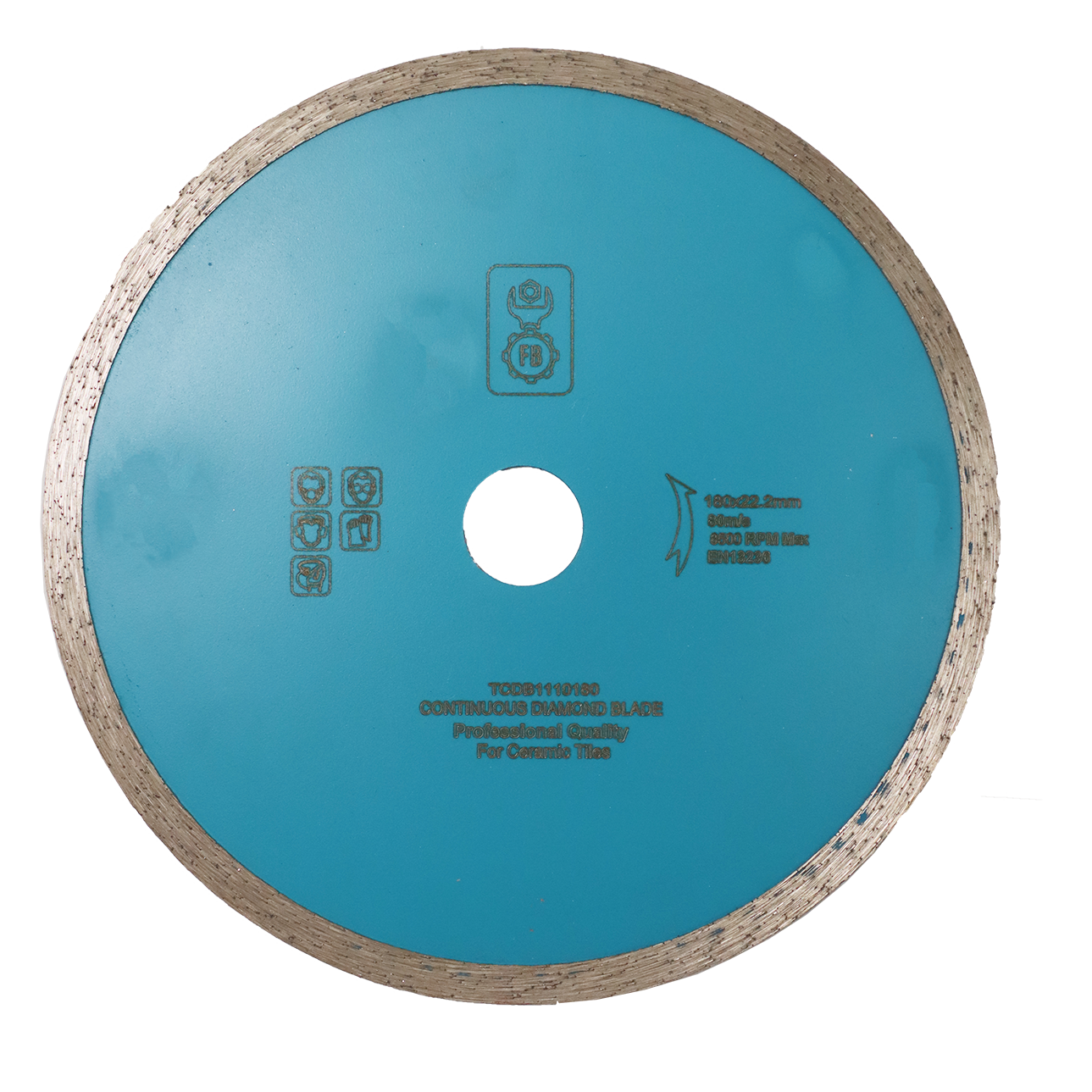 DIAMOND BLD 180MM CONTINUOUS FB - WET CUT - CERAMIC TILES/FIBREGLASS