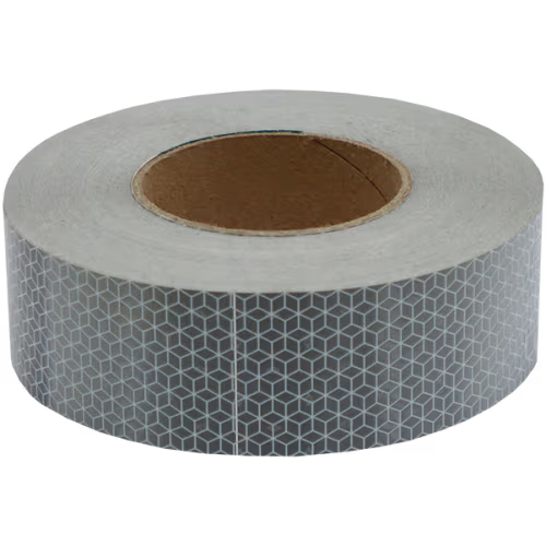 TAPE REFLECTIVE 50MM X 50M WHITE - 50M ROLL -VEHICLE CONSPICUITY E-MARK