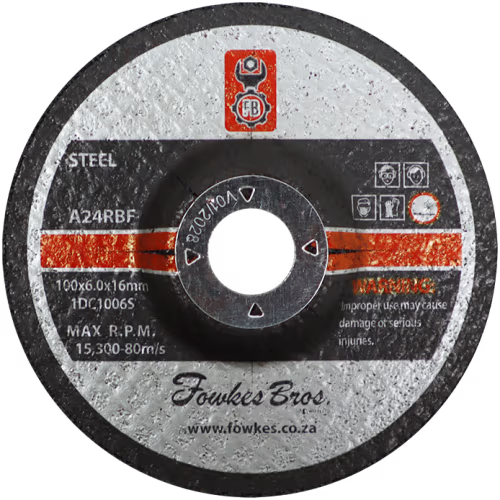 GRINDING DISC STL 100 X 6.0 FB - FOR STEEL