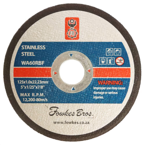 CUT OFF S/S 125X1.0X22 FB - STAINLESS STEEL