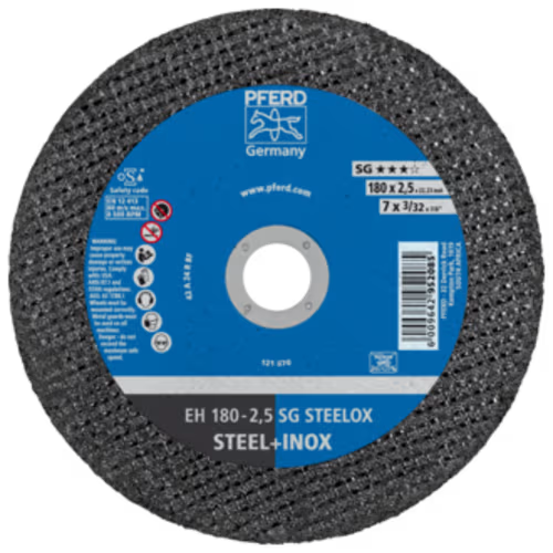 CUT OFF S/S 180X2.5X22 SG PFERD - DWS - S/STEEL. SG = HIGH PERFORMANCE