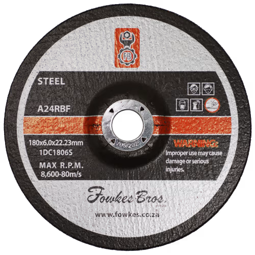 GRINDING DISC STL 180 X 6.0 FB - FOR STEEL