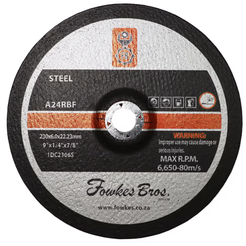 GRINDING DISC STL 230 X 6.0 FB - FOR STEEL