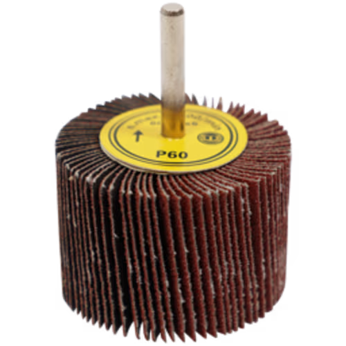 FLAP WHEEL 60 X 40MM 60G FB - MOUNTED 6MM SHANK (60MM DIA X 40MM WIDE)