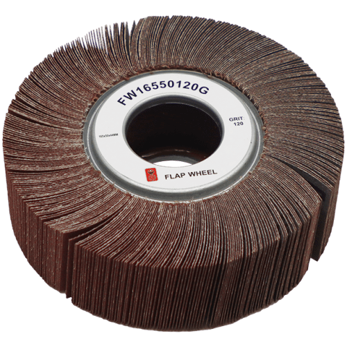 FLAP WHEEL 165 X 50MM 120G FB - 44.0MM BORE - PREMIUM CLOTH (285 FLAPS)