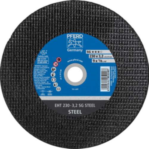 CUT OFF STEEL 230X3.2X22 SG PFERD - SG = HIGH PERFORMANCE