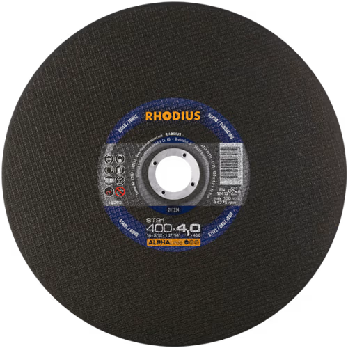 CUT OFF STEEL 400X4.0X40 RHOD (10) - RHODIUS ALPHALINE ST21