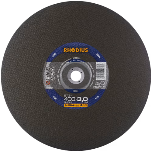 CUT OFF STEEL 400X3.0X25 RHOD (10) - RHODIUS ALPHALINE ST34