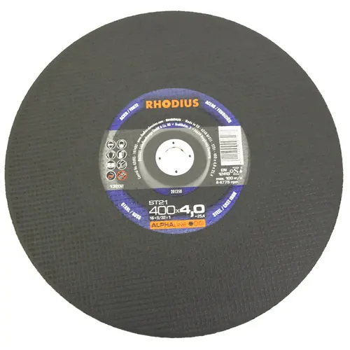 CUT OFF STEEL 400X4.0X25 RHOD (10) - RHODIUS ALPHALINE ST21