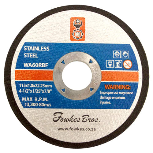 CUT OFF S/S 115X1.0X22 FB - STAINLESS STEEL