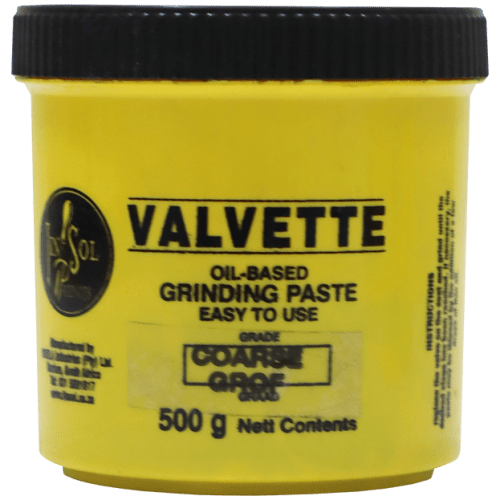 GRINDING PASTE VALVE 500G COARSE - VALVETTE - OIL BASED (COARSE GRIT)