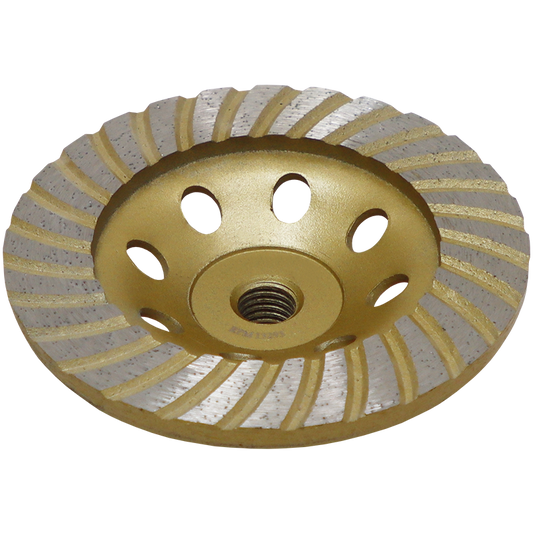 DIA CUP WHEEL 115X14MM COLD PRESSED FB - 14MM THREAD HOLE - DIAMOND CUP WHEEL