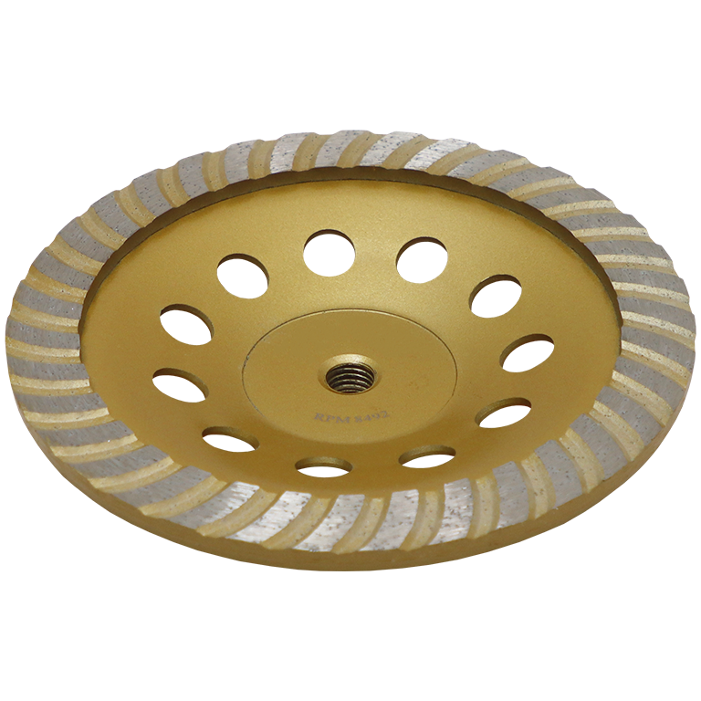 DIA CUP WHEEL 180X14MM COLD PRESSED - 14MM THREAD HOLE - DIAMOND CUP WHEEL