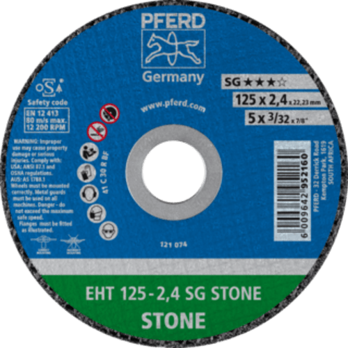 CUT OFF MASONRY 125X2.4X22 SG PFERD - DWS - SG = HIGH PERFORMANCE